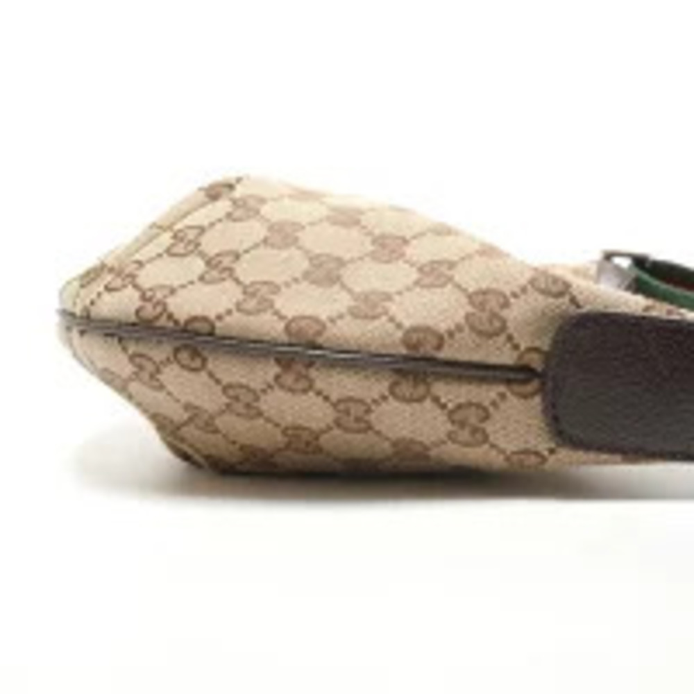Gucci GG Canvas Half Moon Shoulder Bag Brown - Picture 4 of 13